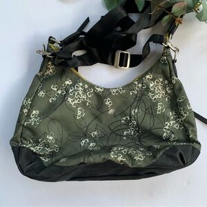 Haiku Amble Hobo Crossbody Bag Green/Black/Yellow/White
